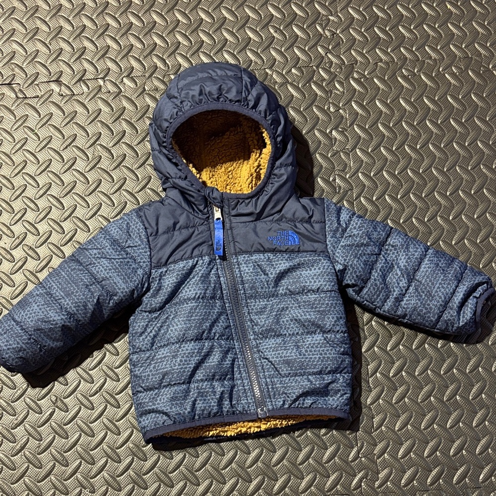 The North Face Navy and Mustard Hooded Jacket